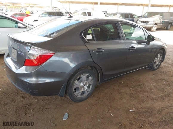 2012 Honda Civic Hybrid with VIN JHMFB4F34CS004900, listed as a IAAI auction lot 41970332 with 229,490 mi miles. Bid and sale history available at carsss.com. Image 4.