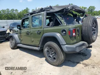 2021 Jeep Wrangler Unlimited Sport with VIN 1C4HJXDG6MW737612, listed as a Copart auction lot 60875264 with 29,220 mi miles and Salvage title. Bid and sale history available at DreamBid. Image 2.