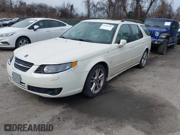 2008 Saab 9-5 with VIN YS3ED59G583514694, listed as a IAAI auction lot 41463705 with 122,409 mi miles. Bid and sale history available at carsss.com. Image 19.