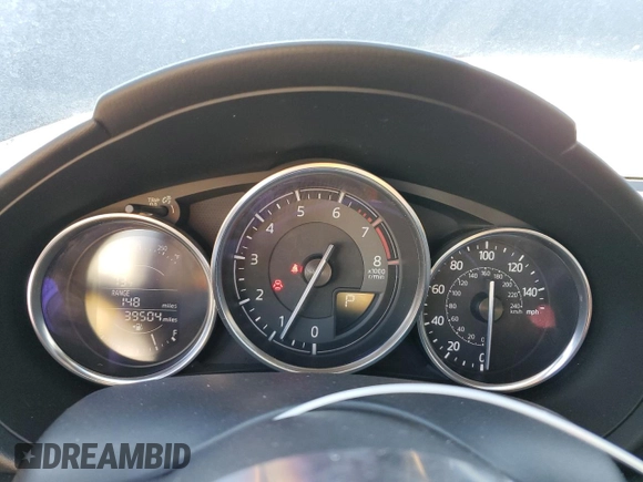 2017 Mazda MX-5 Miata Grand Touring with VIN JM1NDAD79H0120768, listed as a Copart auction lot 56358655 with 39,504 mi miles and Salvage title. Bid and sale history available at DreamBid. Image 9.