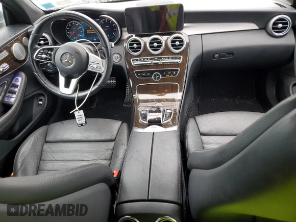 2019 Mercedes-Benz C 300 with VIN WDDWK8EBXKF834621, listed as a Copart auction lot 60306965 with 47,136 mi miles and Salvage title. Bid and sale history available at DreamBid. Image 8.
