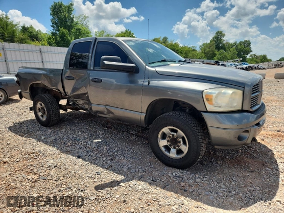 2007 Dodge 2500 SLT with VIN 3D7KS28A37G856156, listed as a Copart auction lot 63818225 with 371,510 mi miles and Salvage title. Bid and sale history available at DreamBid. Image 4.