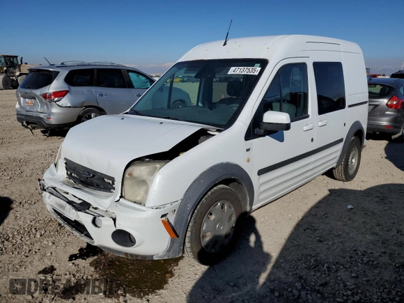 2013 Ford Transit Connect XLT with VIN NM0KS9BN7DT169112, listed as a Copart auction lot 47137535 with 223,103 mi miles and Salvage title. Bid and sale history available at DreamBid. Image 1.