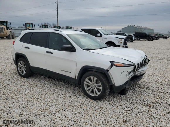 2015 Jeep Cherokee Sport with VIN 1C4PJLAB1FW611867, listed as a Copart auction lot 45291945 with 95,092 mi miles and Salvage Title. Bid and sale history available at carsss.com. Image 4.