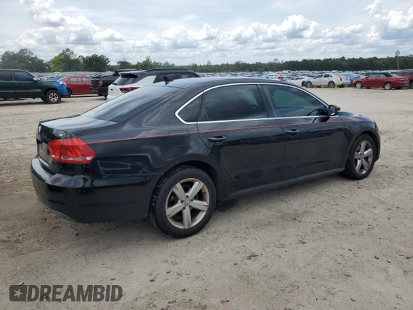 2013 Volkswagen Passat SE with VIN 1VWBH7A37DC064752, listed as a Copart auction lot 58659685 with 173,590 mi miles and Clean title. Bid and sale history available at DreamBid. Image 3.