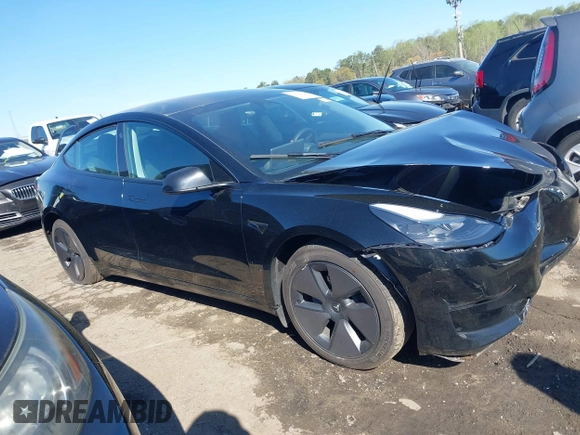 2023 Tesla Model 3 with VIN 5YJ3E1EA2PF482536, listed as a IAAI auction lot 41858110 with 6,298 mi miles. Bid and sale history available at carsss.com. Image 13.