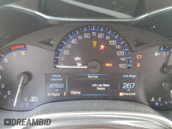2015 Cadillac SRX Premium Collection with VIN 3GYFNDE30FS568976, listed as a Copart auction lot 57725515 with 67,622 mi miles and Salvage title. Bid and sale history available at DreamBid. Image 9.