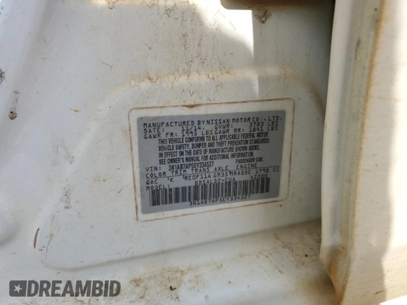 2014 Nissan Sentra SV with VIN 3N1AB7AP5EY334527, listed as a Copart auction lot 61079795 with 188,060 mi miles and Salvage title. Bid and sale history available at DreamBid. Image 12.