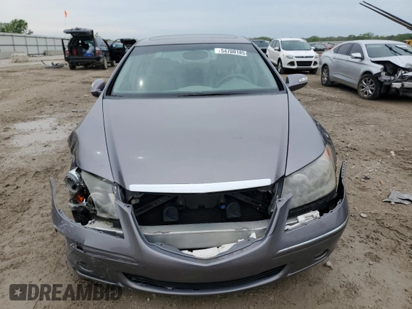 2005 Acura RL with VIN JH4KB16595C009988, listed as a Copart auction lot 54700185 with 189,486 mi miles and Salvage title. Bid and sale history available at DreamBid. Image 5.