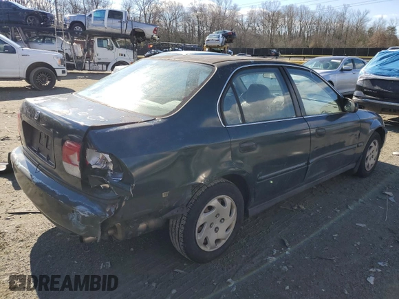 1997 Honda Civic LX with VIN 2HGEJ6673VH533278, listed as a Copart auction lot 46778035 with 212,859 mi miles and Salvage Title. Bid and sale history available at carsss.com. Image 3.