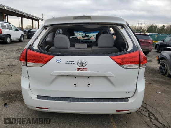 2011 Toyota Sienna LE AAS with VIN 5TDKK3DC6BS168718, listed as a Copart auction lot 51317445 with 141,933 mi miles and Clean title. Bid and sale history available at DreamBid. Image 6.