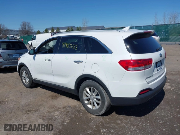 2016 Kia Sorento LX with VIN 5XYPGDA55GG081559, listed as a IAAI auction lot 41965683 with 94,177 mi miles. Bid and sale history available at carsss.com. Image 3.