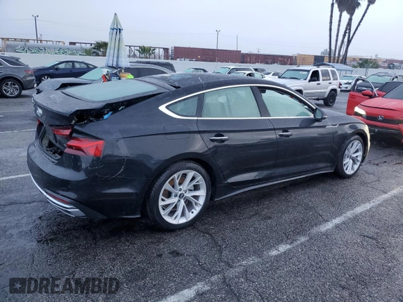 2021 Audi A5 Sportback Premium with VIN WAUABCF50MA033161, listed as a Copart auction lot 82951363 with 682 mi miles. Bid and sale history available at carsss.com. Image 3.