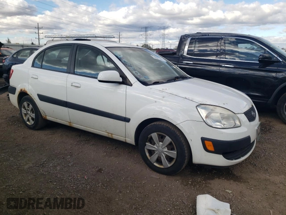 2007 Kia Rio LX with VIN KNADE123976187291, listed as a Copart auction lot 74561344 with 166,583 mi miles and Salvage Title. Bid and sale history available at carsss.com. Image 4.