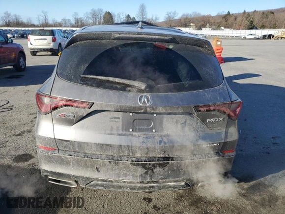 2024 Acura MDX w/A-Spec Package with VIN 5J8YE1H00RL020647, listed as a Copart auction lot 43196085 with 17,975 mi miles and Salvage Title. Bid and sale history available at carsss.com. Image 6.