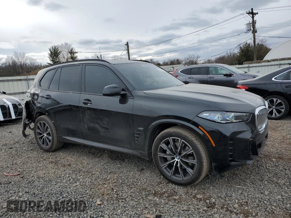 2025 BMW X5 xDrive40i with VIN 5UX23EU05S9Y99989, listed as a Copart auction lot 45664605 with 1,287 mi miles and Salvage Title. Bid and sale history available at carsss.com. Image 4.
