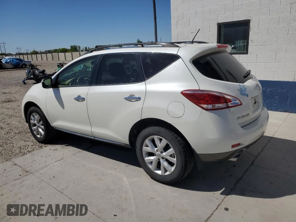 2012 Nissan Murano S with VIN JN8AZ1MW9CW227689, listed as a Copart auction lot 55667485 with 81,568 mi miles and Salvage Title. Bid and sale history available at DreamBid. Image 2.