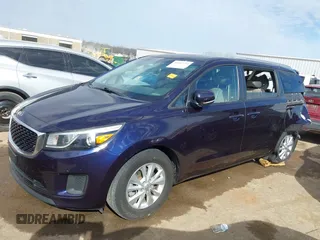 2018 Kia Sedona LX with VIN KNDMB5C15J6390850, listed as a IAAI auction lot 41667222 with 114,879 mi miles. Bid and sale history available at carsss.com. Image 14.