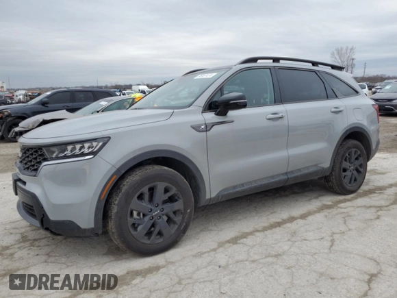2023 Kia Sorento X-Line S with VIN 5XYRLDLC4PG224677, listed as a Copart auction lot 86957474 with 15,602 mi miles and Salvage Title. Bid and sale history available at DreamBid. Image 1.