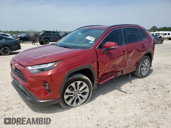 2022 Toyota RAV4 XLE Premium with VIN 2T3C1RFV7NW234284, listed as a Copart auction lot 57142325 with 21,580 mi miles and Salvage title. Bid and sale history available at DreamBid. Image 1.