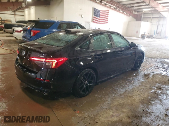 2024 Honda Civic Sedan Sport with VIN 2HGFE2F55RH509103, listed as a Copart auction lot 48469395 with 14,148 mi miles and Salvage Title. Bid and sale history available at carsss.com. Image 3.
