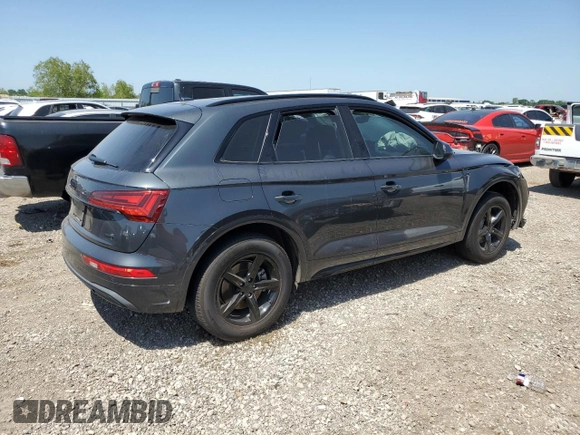 2021 Audi Q5 Premium with VIN WA1AAAFY2M2056417, listed as a Copart auction lot 52227545 with 58,931 mi miles and Salvage title. Bid and sale history available at DreamBid. Image 3.