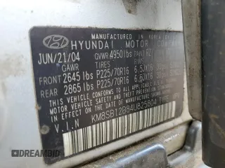 2004 Hyundai Santa Fe z VIN KM8SB12B84U825804, wystawiony jako Copart lot #51107585 z przebiegiem 229 942 mil mil oraz Szkoda całkowita • Salvage title. Historia ofert i sprzedaży dostępna na DreamBid. Obrazek 13.