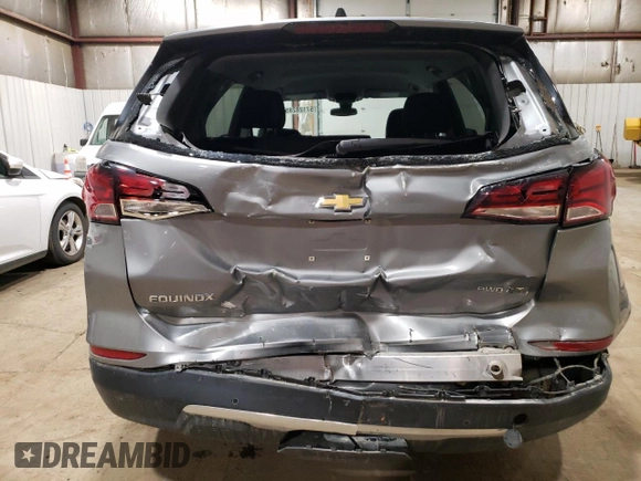 2023 Chevrolet Equinox LT with VIN 3GNAXTEG5PL130075, listed as a Copart auction lot 57128285 with 8,024 mi miles and Salvage title. Bid and sale history available at DreamBid. Image 6.