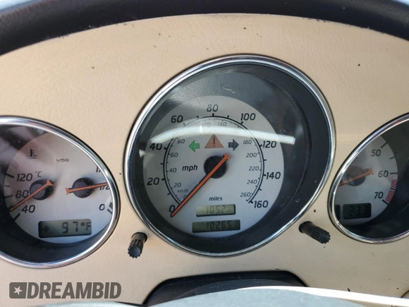 2001 Mercedes-Benz SLK 230 Kompressor with VIN WDBKK49F01F223928, listed as a Copart auction lot 58350145 with 102,651 mi miles and Salvage title. Bid and sale history available at DreamBid. Image 9.