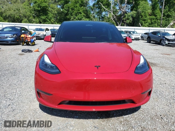 2022 Tesla Model Y Performance with VIN 7SAYGDEF9NF452155, listed as a Copart auction lot 52068895 with 42,072 mi miles and Salvage title. Bid and sale history available at DreamBid. Image 5.