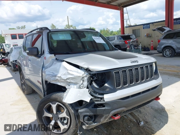 2021 Jeep Renegade Trailhawk with VIN ZACNJDC17MPN27500, listed as a IAAI auction lot 42206678 with 114,258 mi miles and . Bid and sale history available at DreamBid. Image 1.