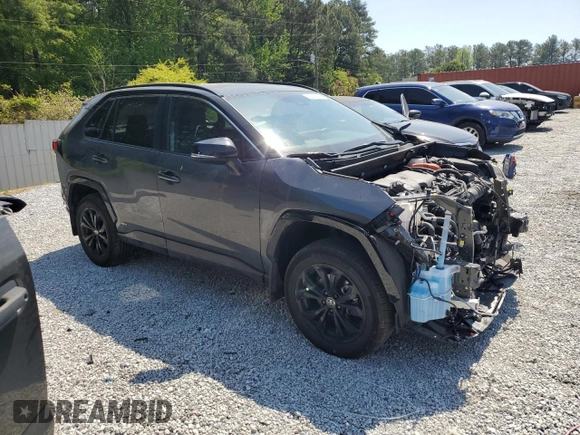 2024 Toyota RAV4 Hybrid XSE with VIN 2T3E6RFV7RW051046, listed as a Copart auction lot 53776205 with 21,589 mi miles and Salvage Title. Bid and sale history available at DreamBid. Image 4.