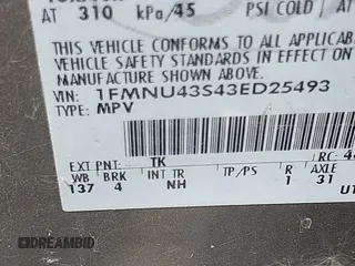 2003 Ford Excursion Limited z VIN 1FMNU43S43ED25493, wystawiony jako IAAI lot #42203333 z przebiegiem Nie podano mil oraz . Historia ofert i sprzedaży dostępna na DreamBid. Obrazek 9.