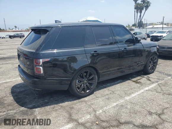 2022 Land Rover Range Rover Westminster with VIN SALGS2SE0NA467815, listed as a Copart auction lot 62197595 with 17,094 mi miles and Salvage title. Bid and sale history available at DreamBid. Image 3.