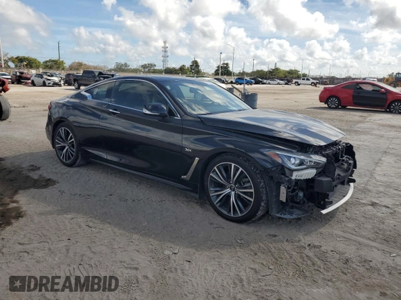 2020 Infiniti Q60 Luxe with VIN JN1EV7EK5LM340240, listed as a Copart auction lot 43447795 with 15,198 mi miles and Salvage Title. Bid and sale history available at carsss.com. Image 4.