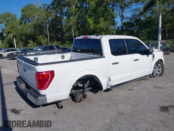 2023 Ford F-150 XL with VIN 1FTEW1CP1PKE62116, listed as a IAAI auction lot 41825434 with 27,908 mi miles. Bid and sale history available at carsss.com. Image 4.
