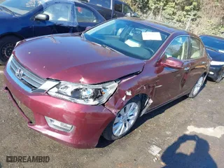 2013 Honda Accord Sdn EX-L with VIN 1HGCR2F89DA000396, listed as a IAAI auction lot 41226258 with 218,247 mi miles. Bid and sale history available at carsss.com. Image 2.