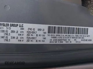 2013 Chrysler Town & Country Touring with VIN 2C4RC1BG8DR775222, listed as a IAAI auction lot 41080043 with 248,000 mi miles. Bid and sale history available at carsss.com. Image 9.