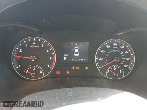 2020 Kia Optima LX with VIN 5XXGT4L37LG393470, listed as a Copart auction lot 50697405 with 138,514 mi miles and Salvage Title. Bid and sale history available at carsss.com. Image 9.