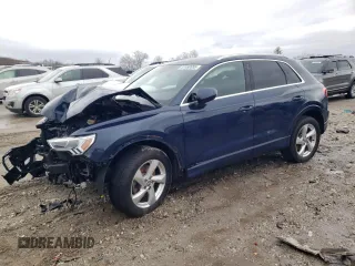 2020 Audi Q3 Premium Plus with VIN WA1BECF34L1006583, listed as a Copart auction lot 47480955 with 53,947 mi miles and Salvage Title. Bid and sale history available at carsss.com. Image 1.