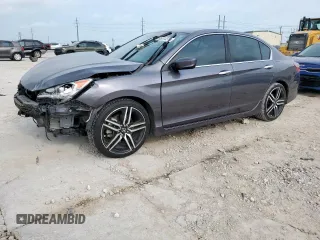 2016 Honda Accord Sport z VIN 1HGCR2F5XGA215635, wystawiony jako Copart lot #55044315 z przebiegiem 130 581 mil mil oraz Szkoda całkowita • Salvage title. Historia ofert i sprzedaży dostępna na DreamBid. Obrazek 1.