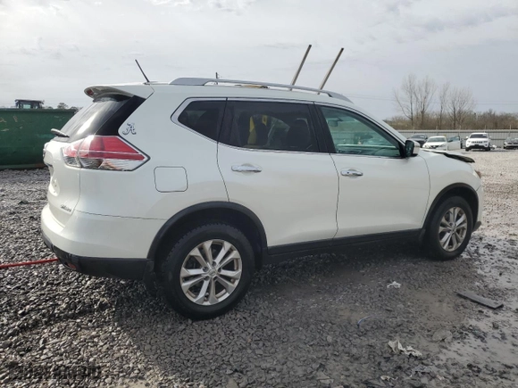 2016 Nissan Rogue SV with VIN 5N1AT2MV8GC885999, listed as a Copart auction lot 47561465 with 114,305 mi miles and Salvage Title. Bid and sale history available at carsss.com. Image 3.