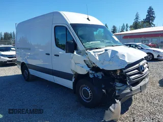 2023 Mercedes-Benz Sprinter Cargo with VIN W1Y4KBHY4PT139571, listed as a IAAI auction lot 42137852 with 13,304 mi miles. Bid and sale history available at carsss.com. Image 1.