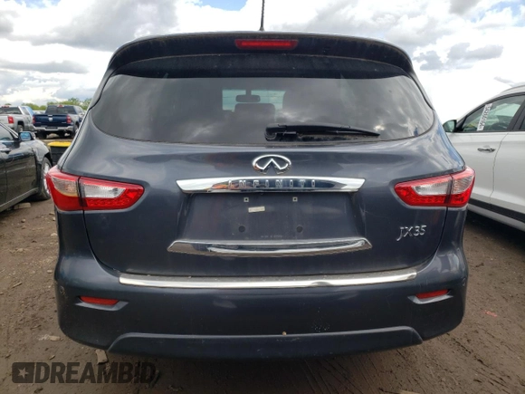 2013 Infiniti JX35 with VIN 5N1AL0MM5DC332573, listed as a Copart auction lot 54174764 with 234,774 mi miles and Salvage Title. Bid and sale history available at carsss.com. Image 6.