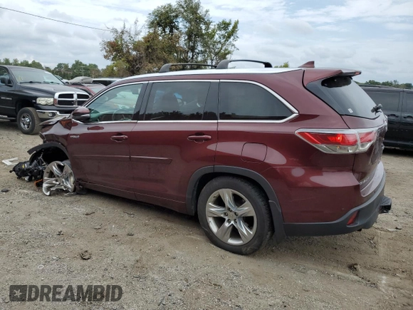 2015 Toyota Highlander Hybrid Limited with VIN 5TDDCRFH0FS009944, listed as a Copart auction lot 71665924 with 151,013 mi miles and Salvage Title. Bid and sale history available at carsss.com. Image 2.