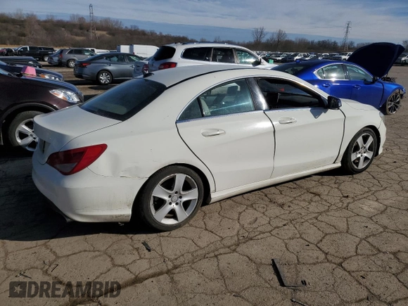 2016 Mercedes-Benz CLA with VIN WDDSJ4GB9GN351660, listed as a Copart auction lot 54864735 with 126,572 mi miles and Clean Title. Bid and sale history available at carsss.com. Image 3.