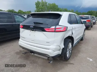 2021 Ford Edge Titanium with VIN 2FMPK4K96MBA18546, listed as a IAAI auction lot 42584326 with 65,214 mi miles and . Bid and sale history available at DreamBid. Image 4.