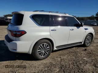 2021 Nissan Armada SL with VIN JN8AY2BC4M9147119, listed as a Copart auction lot 80662864 with 81,620 mi miles and Salvage Title. Bid and sale history available at carsss.com. Image 3.