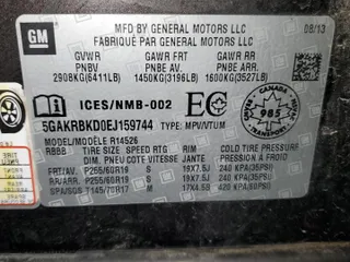 2014 Buick Enclave Leather with VIN 5GAKRBKD0EJ159744, listed as a Copart auction lot 54418685 with 165,068 mi miles and Salvage Title. Bid and sale history available at carsss.com. Image 13.