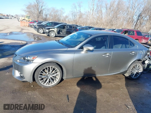 2014 Lexus IS 250 with VIN JTHCF1D24E5010861, listed as a IAAI auction lot 41686598 with 124,675 mi miles. Bid and sale history available at carsss.com. Image 15.
